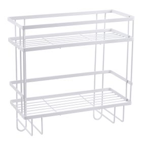 Over The Toilet Storage Shelf Rack Organizer 2 Tier Bathroom Holder Space Saver No Drilling Restroom Organizer (Option: Silver)