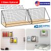 Floating Wall Shelves Rustic Wood Decorative Storage Shelf Wall Mounted Hanging Storage Rack for Living Room Office Bedroom Bathroom Kitchen