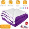 Fleece Throw Blanket Warm Soft Flannel Bed Cover Cuddly Cozy Sofa Travel Car Blanket w/ Queen King Throw Size Optional