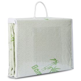 Bamboo Mattress Protector Hypoallergenic Waterproof Mattress Pad Cover w/ 14" Deep Fitted Pocket Queen/King Size (Option: Q)