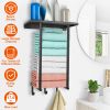 Wall Mounted Towel Rack for Rolled Towels Bathroom Towel Holder Organizer Storage Shelf for Bath Towels Hand Towels
