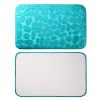 2 Pcs/Set Bathroom Rugs Luxury Flannel Non-Slip Bathroom Rugs Set Soft Pebbles Shower Absorbent Carpet U-Shaped Toilet Mat Washable for Bathroom Entra