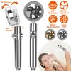 High Pressure Shower Head 360° Rotating Water Saving Handheld Shower Head Powerful Turbo Fan Shower Head w/ Filter Pause Switch