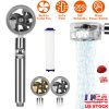 High Pressure Shower Head 360° Rotating Water Saving Handheld Shower Head Powerful Turbo Fan Shower Head w/ Filter Pause Switch