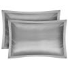 2 Pack Soft Silky Satin Pillow Case Hypoallergenic Breathable Bed Pillow Cover Queen Size Pillowcase Great for Hair Skin