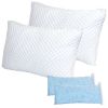 2 Pack Shredded Memory Foam Pillows Adjustable Cool Pillows with Extra Filling Machine Washable Cover for Side Back Stomach Sleepers