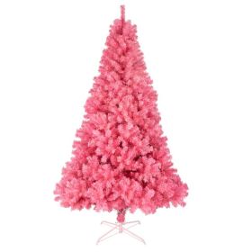 6ft  PVC Material Christmas Tree (Color: Pink)