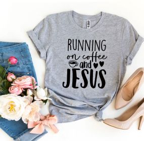 Running On Coffee And Jesus T-shirt (Primary Colour: Mauve, size: 3XL)