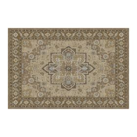 1PC Bohemian Vintage Watercolor Doormat - Non-Slip Soft Rug, Stain-Resistant Washable Mat for Entryway, Kitchen, Living Room, Laundry & Bathroom (colour: KSX-5-7-10, size: 5*7ft/153*214cm)