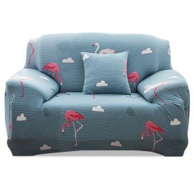 Sofa Cover Printed Stretch Sofa Furniture Cover Soft Sofa Slipcover Polyester Furniture Protector Cover (Option: Flamingo_2S)