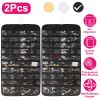 2Pcs Hanging Jewelry Organizer Earring Necklace Bracelet Holder Double-sided 80 Pockets Accessory Storage Pocket