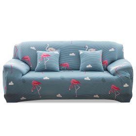 Sofa Cover Printed Stretch Sofa Furniture Cover Soft Sofa Slipcover Polyester Furniture Protector Cover (Option: Flamingo_3S)