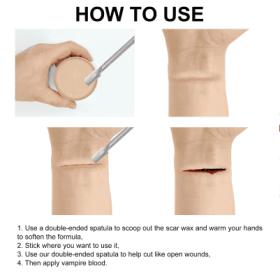 SFX Makeup Kit, Makeup Props Scar Makeup Scary Atmosphere Party Makeup Set (Option: 1pcs)