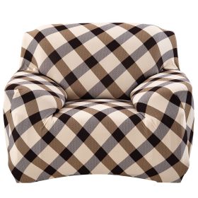Sofa Cover Printed Stretch Sofa Furniture Cover Soft Sofa Slipcover Polyester Furniture Protector Cover (Option: Chequer_1S)